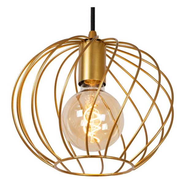 Lucide DANZA - Pendant light - 3xE27 - Matt Gold / Brass - detail 1